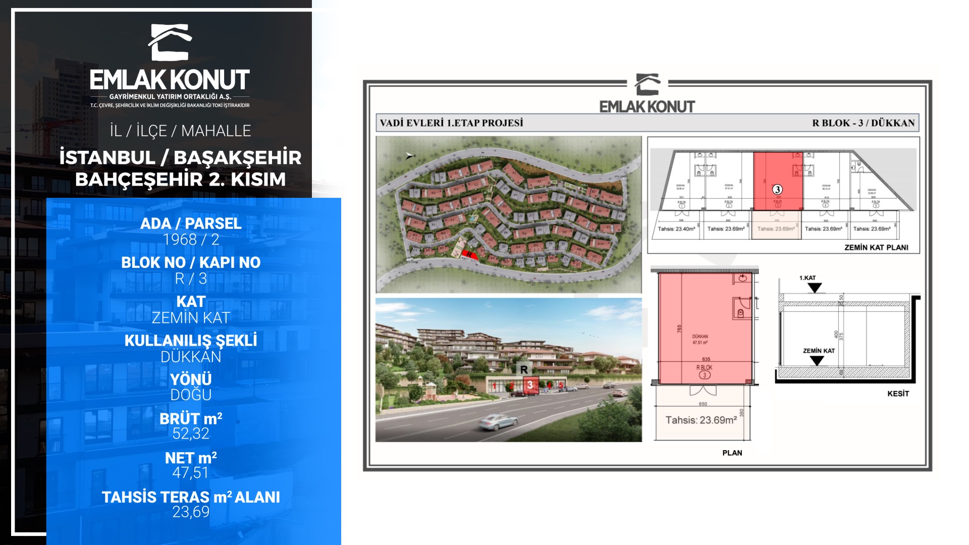 EMLAK KONUT VADİ EVLERİ 1.ETAP R BLOK 3 NUMARA