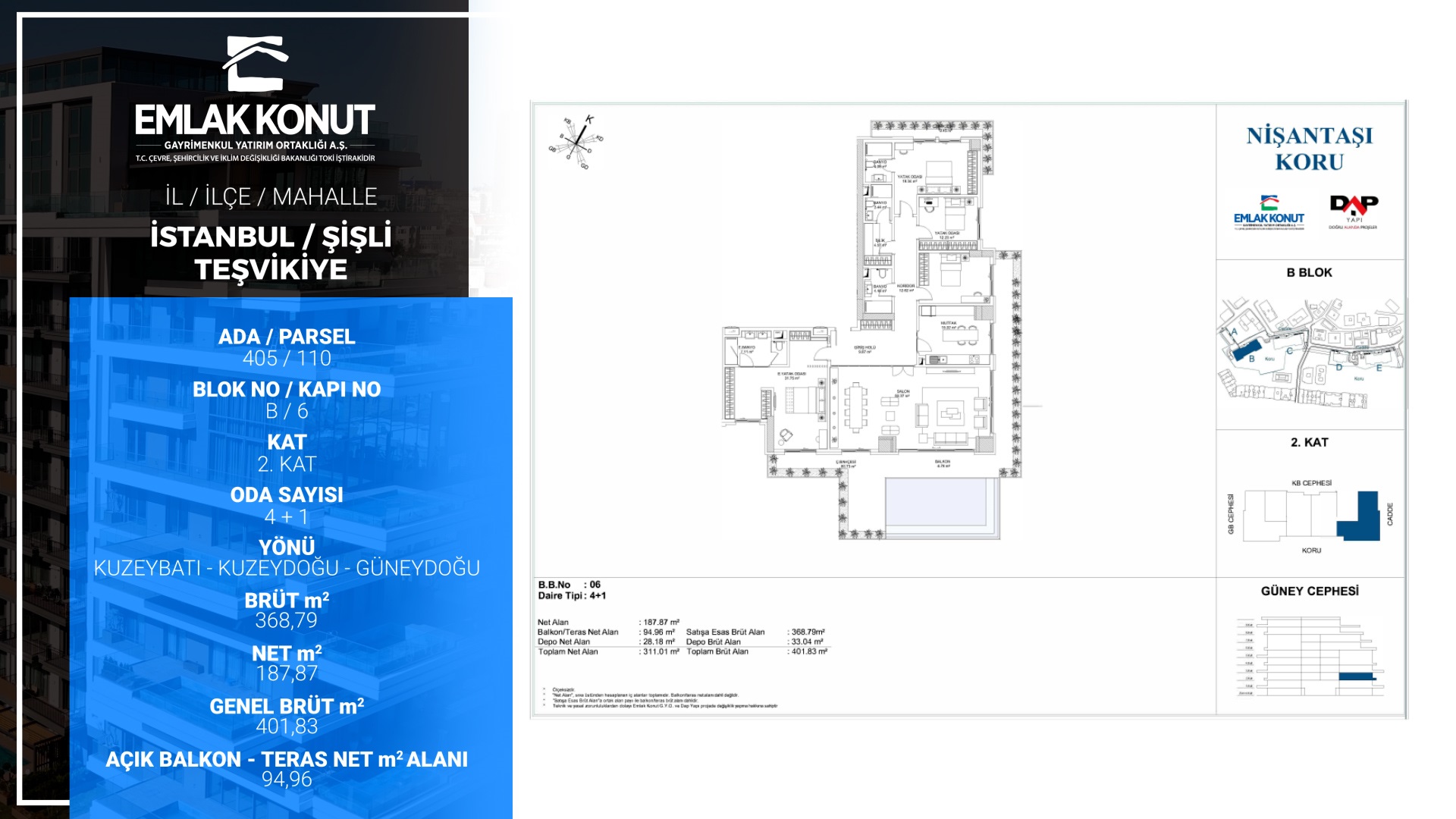 NİŞANTAŞI KORU B BLOK 6 NUMARA