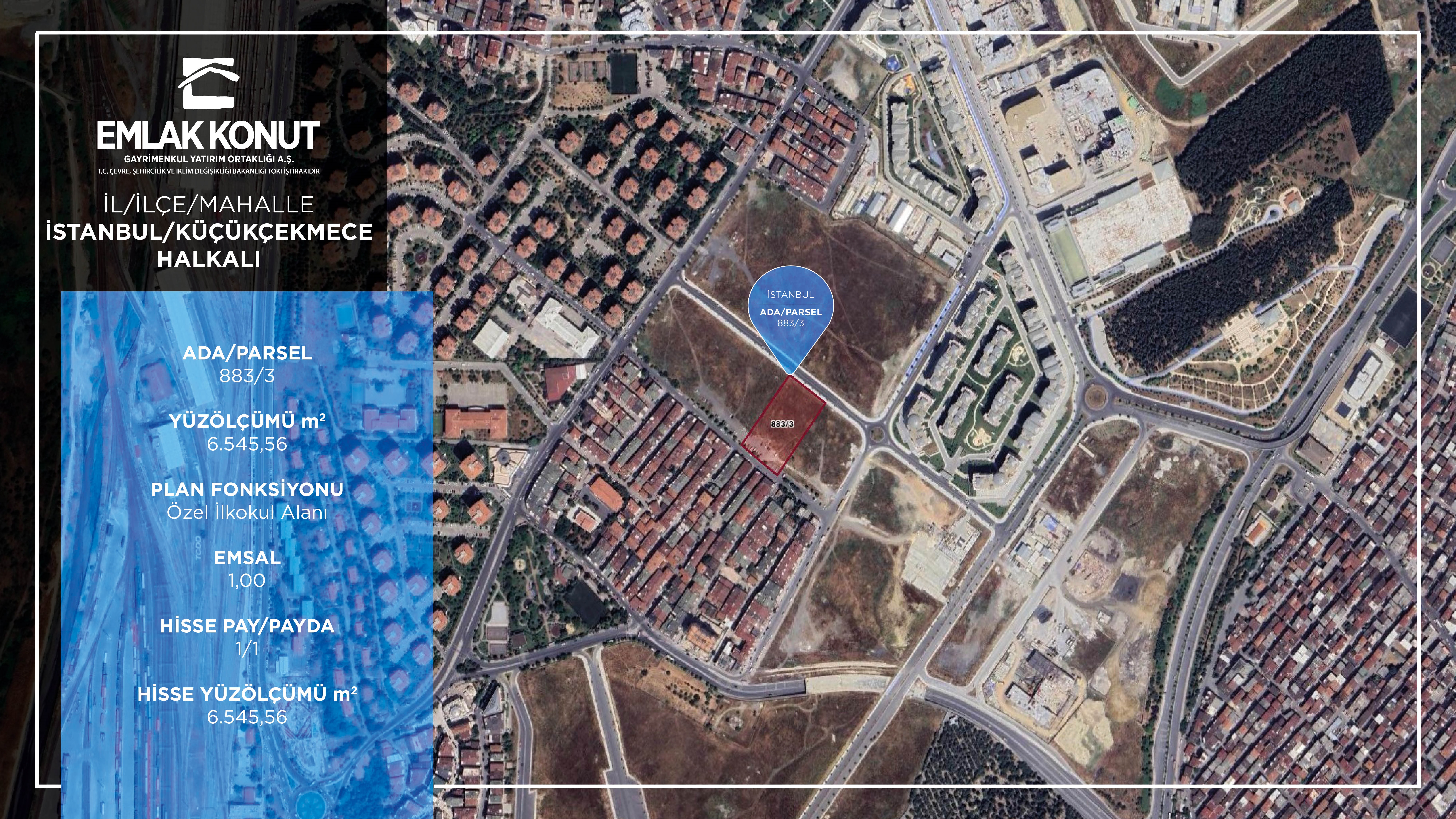 İSTANBUL-KÜÇÜKÇEKMECE/HALKALI 883 ADA 3 PARSEL
