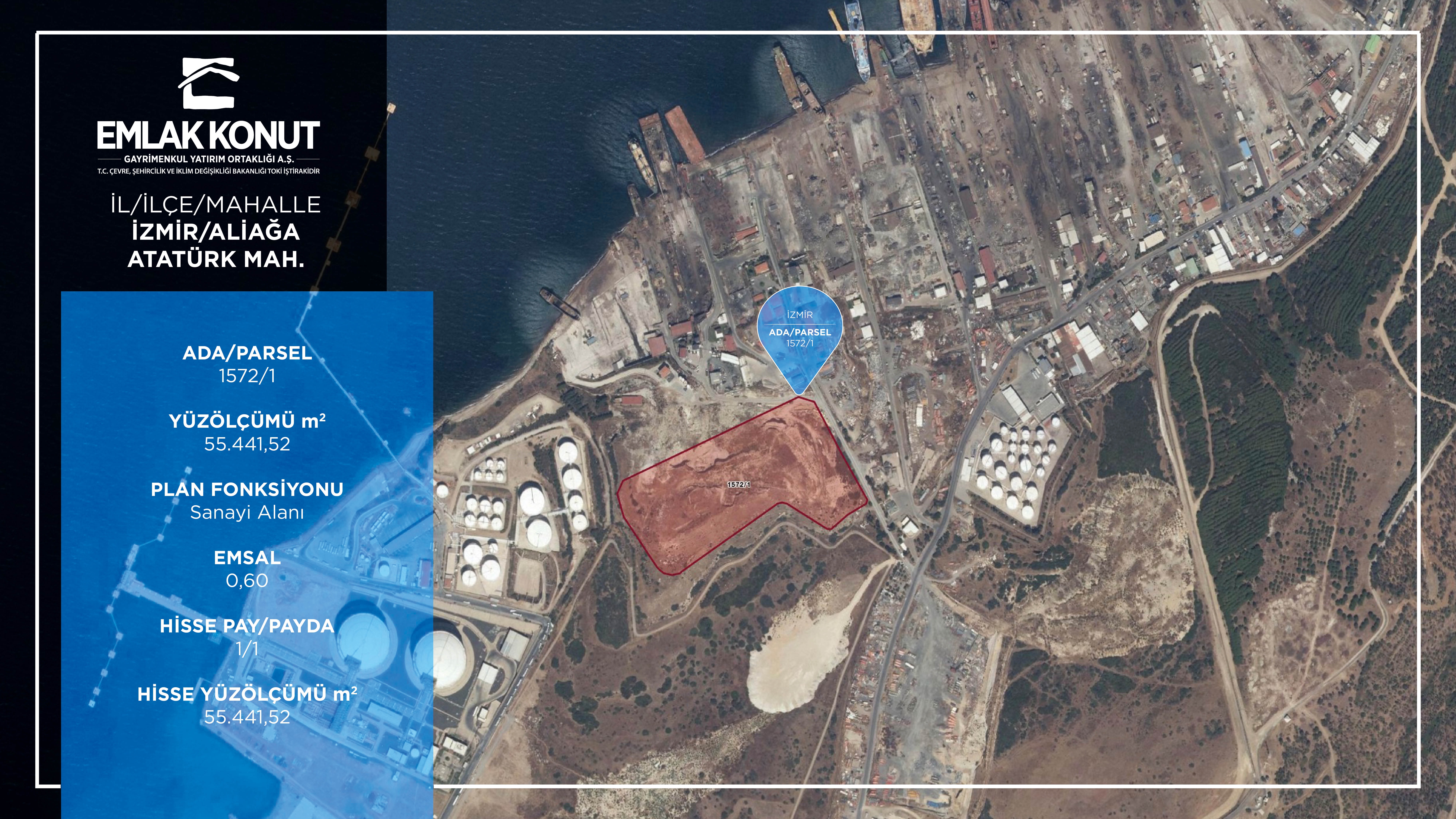 İZMİR / ALİAĞA-ATATÜRK MAH. 1572 ADA 1 PARSEL