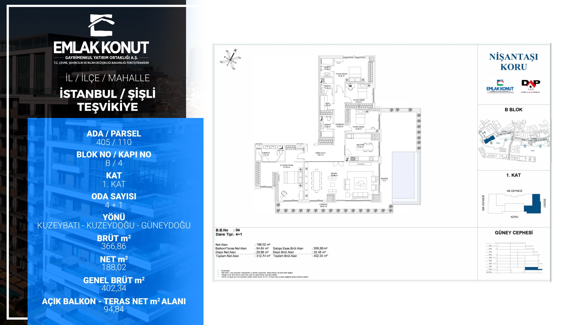 NİŞANTAŞI KORU B BLOK 4 NUMARA