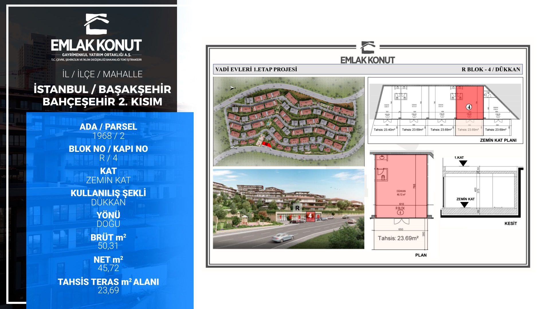 EMLAK KONUT VADİ EVLERİ 1.ETAP R BLOK 4 NUMARA