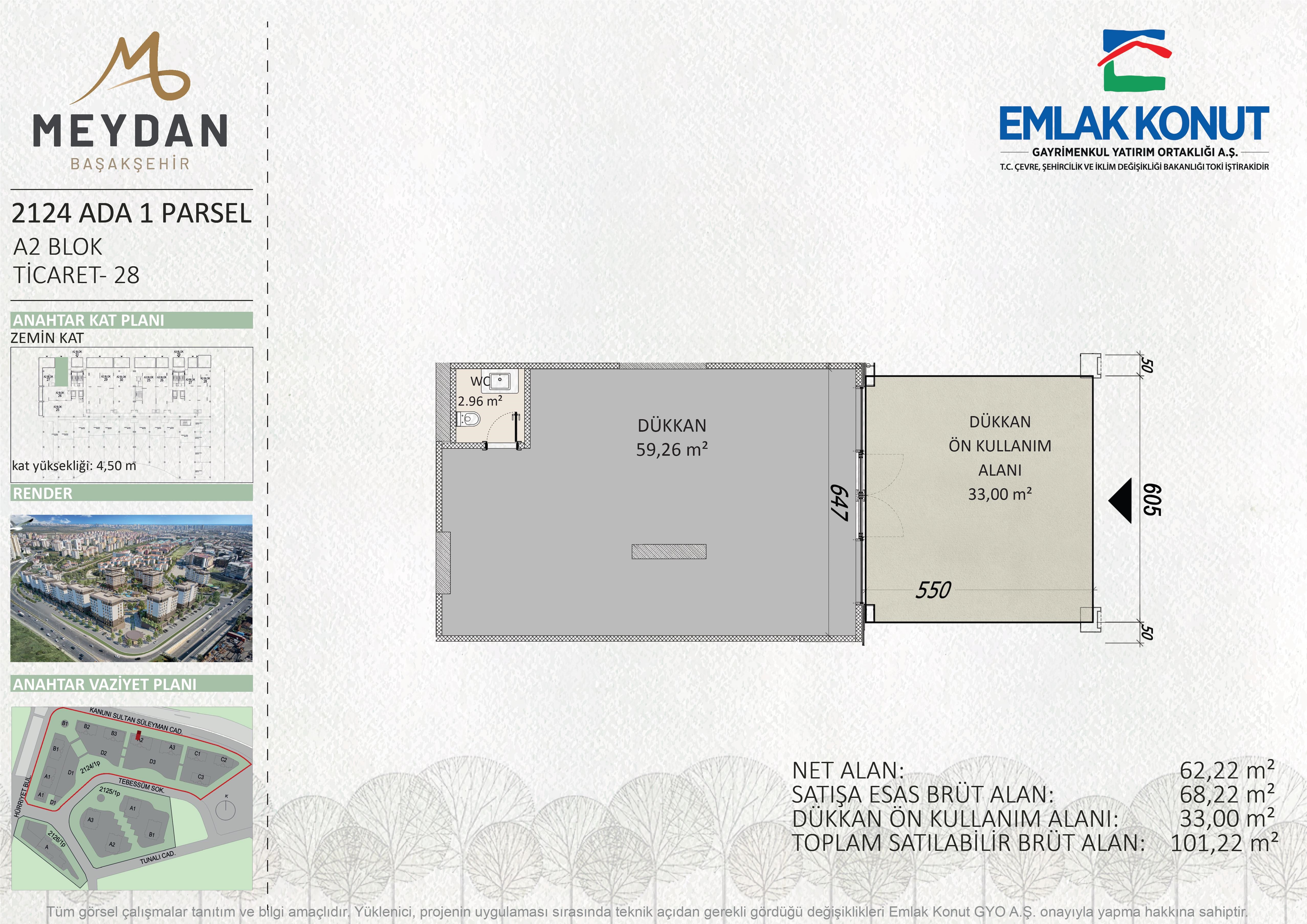 MEYDAN BAŞAKŞEHİR 2124 ADA 1 PARSEL A2 BLOK 28 NUMARA (DÜKKAN)