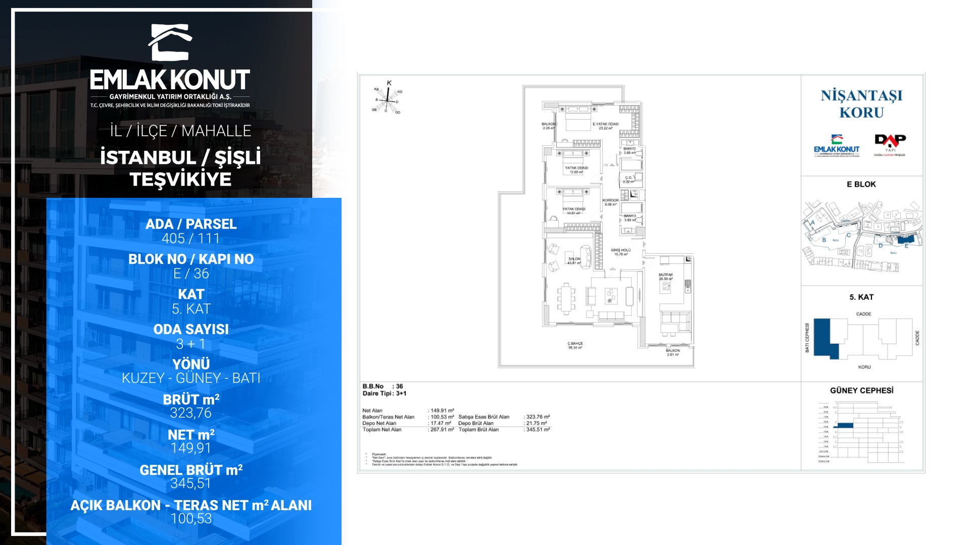 NİŞANTAŞI KORU E BLOK 36 NUMARA